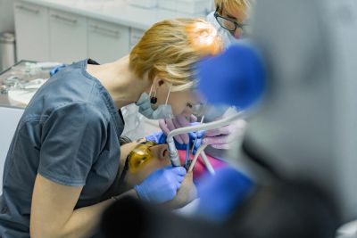 man having dental surgery