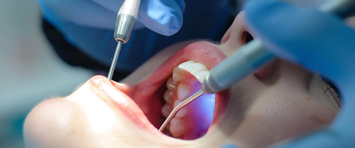 woman having root canal treatment